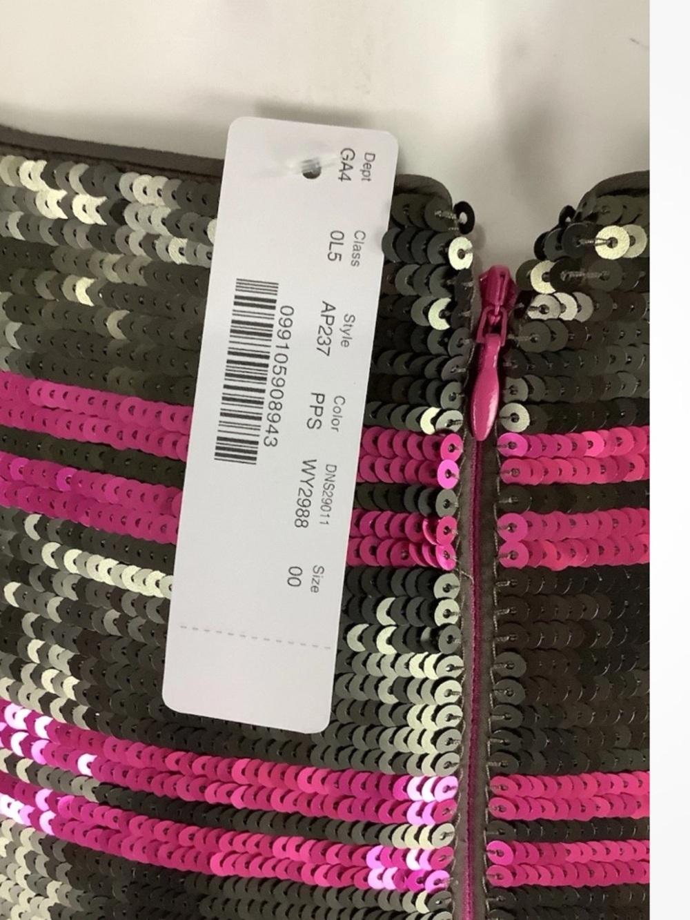 NWT J Crew Sz 00 All Over Sequin Stripe Pencil Party Cocktail Formal Skirt - Picture 4 of 7
